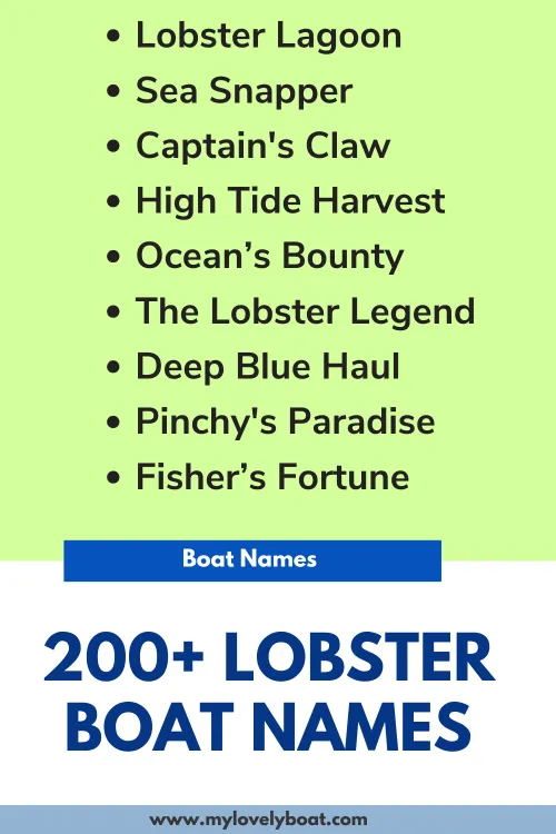 Lobster Boat Names