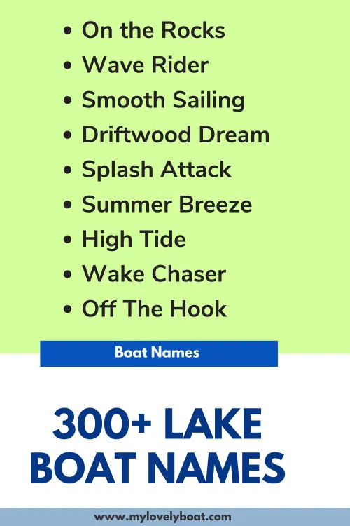  Lake Boat Names
