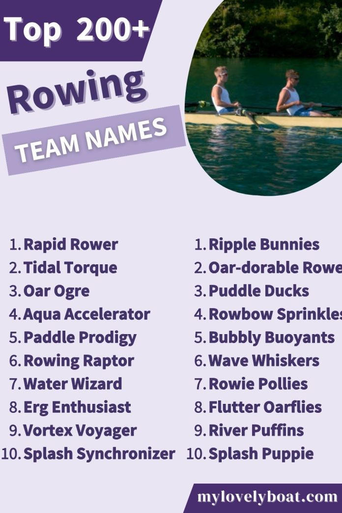 Top 200 Rowing Team Names To Make Your Crew Stand Out 2024 