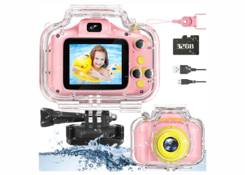 Miiulodi Kids Waterproof Camera - Birthday Gifts for Girls