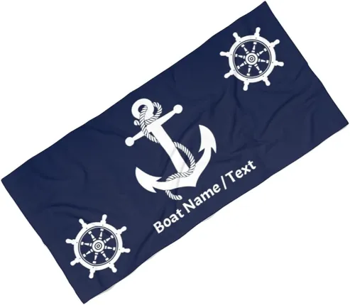 Custom Boat Name Towels