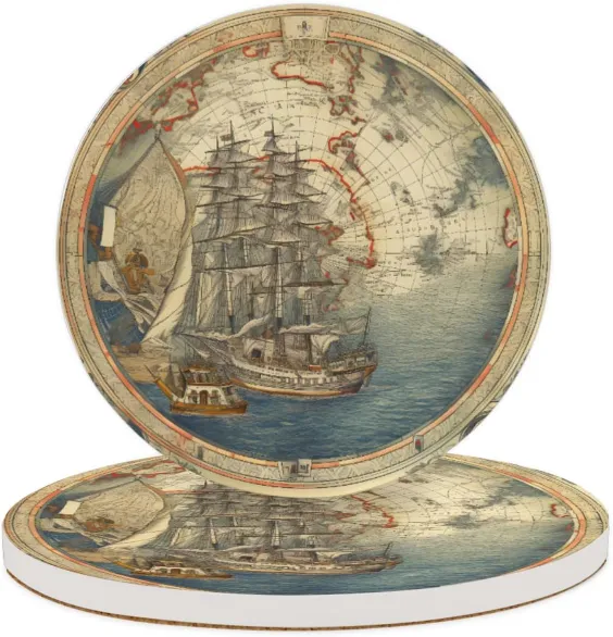 Personalized Nautical Chart Coasters