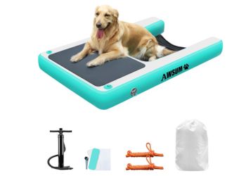 Libbipaw Inflatable Series Floating Dog Water Ramp Float Ladder for Boats Pllos & Docks