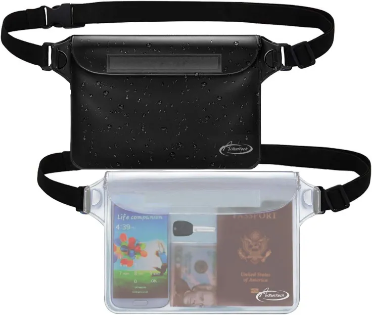 Waterproof Pouch with Waist Strap (2 Pack)