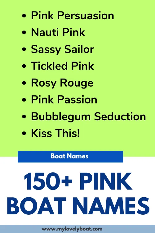 pink boat names