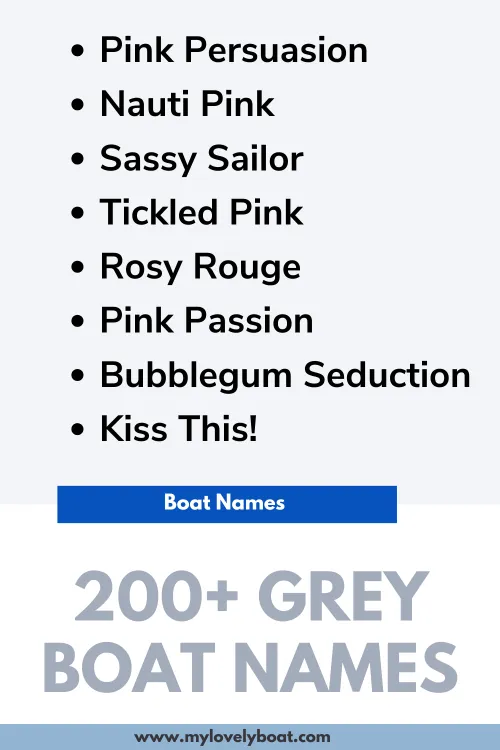 200 Grey Boat Names Orange Boat Names