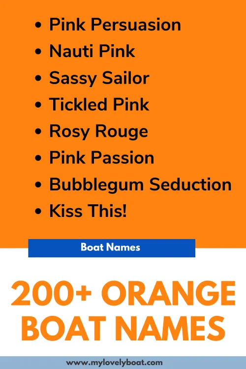 Unique orange boat name ideas inspired by warmth and adventure
