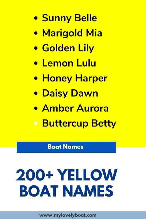 200 Yellow Boat Names