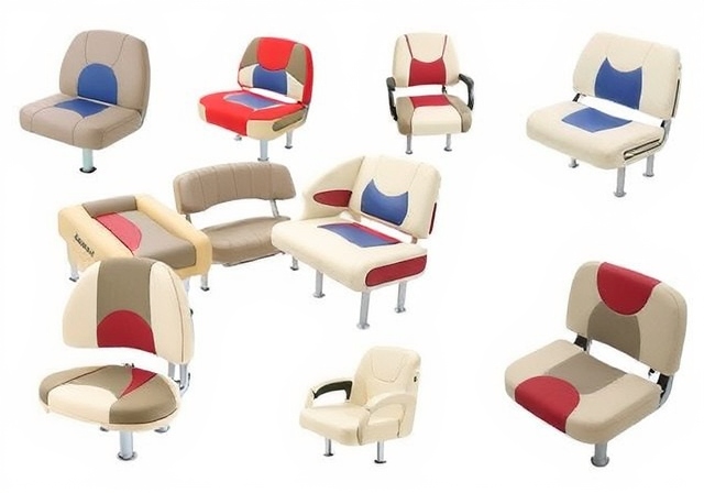 Various fishing pontoon boat seats for comfort and support